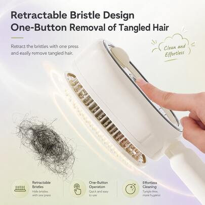 Electric Mist Massage Hair Brush, Air Cushion Hair Comb, Cleaning Detangling Volumizing Smoothing Hair Brush, Essential Oil Mist Hair Care Comb, 300mAh