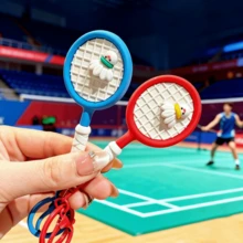 1pc Colorful Badminton Racket Keychain, Creative Personalized Fashion Suitable For Sports Enthusiasts, Compact Portable Backpack Pendant And Wallet Accessory, Sports Competition Souvenir, Birthday Party Gift, Summer Daily Outfit Accessory - Multicolor - View 2