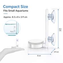 Aquarium Luftstein Blasen Disc Set, leiser Nano Sauerstoff Diffusor mit Steuerventil, feiner Bubbler für Fischbecken, Pflanzen Aquarium und Hydroponik, robuste Belüftung in 35mm 60mm 100mm Größen mit - 100 mm - Übersicht 3