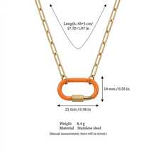 1pc DIY Colorful Summer Oil Drop Cute Animal & Plant Pendant Necklace, Fashion Pastoral Style, Dopamine Style Fashion Necklace, Stainless Steel Vacuum Plated 18k Gold, Displaying Women's Fashion Charm Item, Pendant For Jewelry Making, High-End Jewelry, Stainless Steel Accessory - Multicolor - View 14