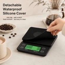 Digital Coffee Scale With Timer Function 5kg/3kg 0.1g High Precision | Backlit LCD Screen, Tare Function & Multi-Unit Conversion, Suitable For Pour Over Coffee, Espresso And Kitchen - 0.1g - View 6