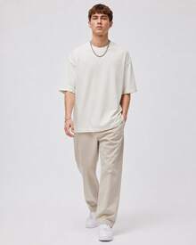 Nike Jordan Flight Essentials Oversize AIR Pullover Solid Color Comfortable Short-Sleeve T-Shirt For Men - 米白色 - 查看 8