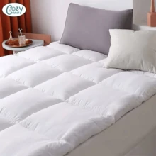 Microfiber Matters Topper 10cm 4inch Deep Luxury Hotel Box Stitched And Elastic Corner Straps - Breathable Washable And Super Soft - White - View 3