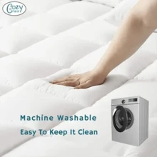 Microfiber Matters Topper 10cm 4inch Deep Luxury Hotel Box Stitched And Elastic Corner Straps - Breathable Washable And Super Soft - White - View 5