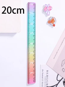 Gradient Rainbow Ruler, Rainbow Color Acrylic Plastic Straight Ruler, Precise Measuring Tool, Suitable For Students, Teachers, Office Workers, Large Number Display Clear, Perfect For Precise Drawing And Measuring In Schools And Offices, Back To School Essential, Gift For Teachers And Students - Multicolor - View 8