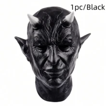 1pc Fashionable Personalized Devil Horn Mask Cosplay Horror Devil Costume Head Mask, Practical Prank Scary Ghost Face Costume Prop, Durable Exquisite Compact Suitable For Masquerade Party Convenient To Carry Mask Head Cover - View 13