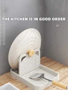 Kitchen Countertop Foldable Creative Cat Ear Pot Lid Holder - Multicolor - View 6