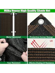 Outdoor Sunshade Net, UV Protection, Durable Sun Canopy, Suitable For Travel, Picnic And Pool, Multiple Sizes Available - Black - View 12