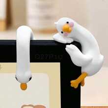 Cute Mini White Goose Figurine, Desktop/TV/Photo Frame Decor, Car/Office Universal, Home/Garden Decor, Office Decor, Dashboard/Desktop/Hanging Decor Multi-Purpose, Gift, Fun Office Desk Accessory, Back To School Desktop Decor, Autumn Home Decor, School Decor Craft - one-size - View 6