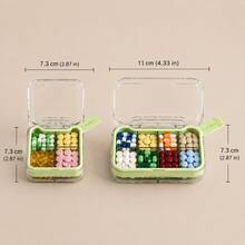 1pc Portable Travel Mini Pill Box | Small Pill Organizer, 7-Day Weekly Pill Box, 7-Compartment Design, Waterproof & Moisture-Proof Portable Pill Box, Fish Oil/Vitamin/Supplement Storage Box, Suitable For Travel, Business Trips, Pocket Carry Pill Storage - View 2
