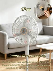 5入/組中型通用電風扇防塵罩，拋棄式防塵罩，家用電風扇保護罩，適用於直徑10-15英吋電風扇，安裝與拆卸方便，適用於臥室、客廳、學校、辦公室、教室，隨機款式出貨，家用電風扇配件 - 風扇防塵罩 - 查看 18