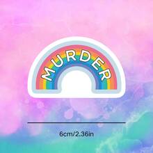 Rainbow , With A Touch Of Black Humor And Rebellious Vibe, Waterproof Vinyl Stickers - Durable Smooth Surface, Self-Adhesive Bumper Stickers, Suitable For Cars, Windows, Laptops, Trucks, Water Bottles - Multi-Functional Durable Design, Car Stickers - Vinyl - View 3