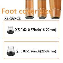8/16/24 Piece Chair Leg Cover, Circular Transparent Black Chair Leg Protector - Reduces Noise, Transparent Furniture Cushion, Fashionable, Used For Home Decoration, Anti Slip Hardwood Floor Furniture Cushion, Effectively Reduces Floor Scratches - Multicolor - View 10