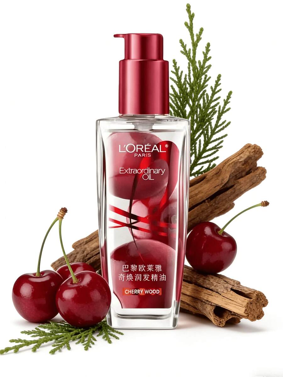 L’Oreal Paris 100ml L'Oreal Extraordinary 奇蹟髮油 防毛躁 櫻桃香調 免沖洗 修復乾枯毛躁髮質 柔順亮澤 芳香髮油 - 100ml - 查看 1