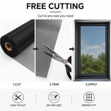 Black Mesh DIY Free-Cut Mosquito & Insect Proof Multi-Scenario Net - Black - View 1