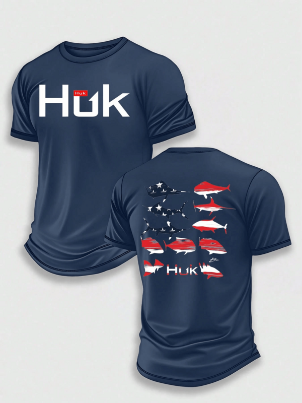 ( Pieces Of Pure Cotton T-Shirts) HUK SPECIES LIBERTY Fishing Performance T-Shirt, Moisture Wicking Quick Dry Tee, High-Quality Graphic Printed Out