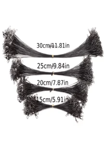 50pcs Steel Fishing Leader With Swivel And Anti-Bite Green Lure, Anti-Bite Wire Leader - A - View 9