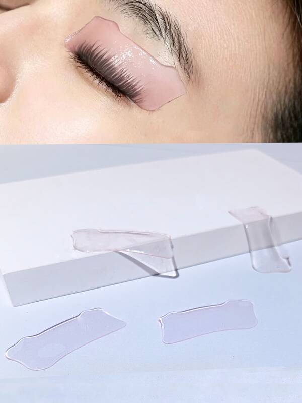 1 Pair Ultra-Thin 0.03mm Self-Adhesive Soft Pads, Best For Softening, Covering, Replacing Eye Masks, Dyeing 4-In-1 Multi-Function Curling Pads, Adhesive-Free Smooth Protective Layer, New Style