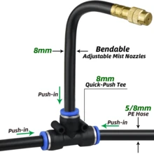 DIY Drip Irrigation Kit, Automatic Drip Irrigation System, 360° Flexible Garden Irrigation System, Garden Watering System, Adjustable Flexible Nozzle Copper Spray System, Suitable For Garden - A - View 6