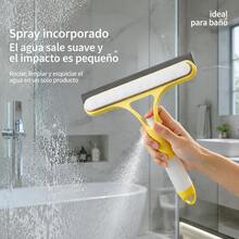 1/2-Piece 3-In-1 Window Cleaner With Integrated Sprayer, Silicone Squeegee And Absorbent Sponge, Cleans Windows, Mirrors And Shower Screens Without Water Marks, Available In White, Blue And Yellow, Multifunctional Household Cleaning Tool - Putih - View 4