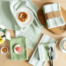 4-Piece Waffle Weave Kitchen Towel Set | Multiple Colors Available 100% Cotton, Super Absorbent, Quick-Drying And Soft. Durable Decorative Multi-Purpose Towels, Ideal As Tea Towels And Dish Cloths For Daily Household Cleaning. - Multicolor - View 8