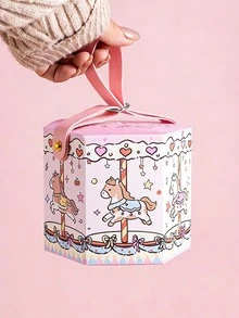 10pcs Creative Carousel Theme Wedding Favor Gift Boxes, Suitable For Newlyweds, New Parents And Party Planners; Perfect For Packaging Wedding Favors, Full Moon Celebration, First Birthday And Other Birthday Gifts - Multicolor - View 17