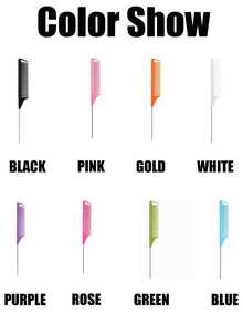 Rat Tail Steel Pin Hair Parting Comb Set, Anti-Static Highlight Sectioning Combination Kit For Hair Styling, Salon-Grade Fine Teeth Comb For Weaving, Braiding & Dyeing, Portable Hairdressing Tool Daily Home & Professional Use Accessories. - A - View 7