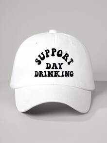 1件女款刺繡 SUPPORT DAY DRINKING 棒球帽，可調節防曬休閒帽，適合情人節、春秋旅行，時尚百搭 Y2K 風格青年帽 - 棒球帽 - 查看 19