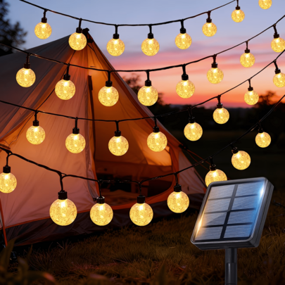 Solar Powered Bubble Ball Lights - 20/50/100 Bulbs, Solar Powered, Outdoor Holiday Decoration, Suitable For Home And Garden, Outdoor Fairy Decoration Lights, Waterproof Solar Lights, Decorative Ball Lights - Outdoor Holiday Decoration