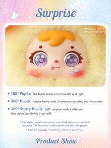 Authentic BEAUTY AN OPTIMEL Samuel Blind Box Series Flower Shadow Flowing Light Doll Blind Box, 6 Regular Styles + 1 Hidden Style, Flower Fairy Design, Movable Eyes Collectible Figurine Pendant, Birthday Holiday Gift For Girls Students [Non-Plush Filled] - Multicolor - View 6