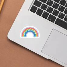 Rainbow , With A Touch Of Black Humor And Rebellious Vibe, Waterproof Vinyl Stickers - Durable Smooth Surface, Self-Adhesive Bumper Stickers, Suitable For Cars, Windows, Laptops, Trucks, Water Bottles - Multi-Functional Durable Design, Car Stickers - Vinyl - View 6
