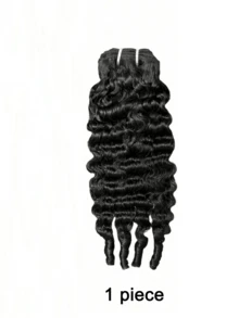 1pc Burmese Curly Bundles, 16" 18" 20" Unprocessed Water Wave Quick Weaving With Spiral Curl Ends, Virgin Natural Black Hair Extensions For Women - SNatural - View 17
