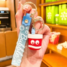 1 pieza Llavero colgante creativo divertido y lindo con forma de comida hamburguesa papas fritas perro caliente, accesorio divertido diario para ropa, bolsos y llaves de coche, adecuado para amantes de la comida, regalos de fiesta de vacaciones, regalos de graduación - Multicolor - Ver 8