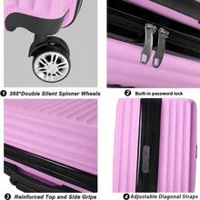 Premium 2-Piece Carry-On Luggage Set, Hard Shell Suitcase With Matching Vanity Case, Lightweight Travel Luggage With Spinner Wheels &Adjustable Handle - Pink - View 8