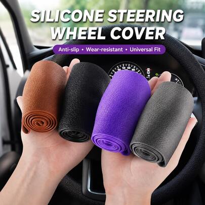 Bọc vô lăng ô tô siêu mỏng chống trượt, bảo vệ vô lăng bằng silicone, vừa nhiều loại xe, phụ kiện nội thất cầm mềm tay, chống mòn và chống mồ hôi, bọc vô lăng lái xe thoải mái, phù hợp cho sedan, SUV, xe tải