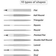 5pcs/10pcs Diamond Mini Needle File Set Portable Tools Ceramic Craft Woodworking Files Jewelry Polishing Carving Small Files - Style a - View 5