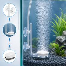 Aquarium Luftstein Blasen Disc Set, leiser Nano Sauerstoff Diffusor mit Steuerventil, feiner Bubbler für Fischbecken, Pflanzen Aquarium und Hydroponik, robuste Belüftung in 35mm 60mm 100mm Größen mit - 100 mm - Übersicht 5