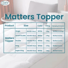Microfiber Matters Topper 10cm 4inch Deep Luxury Hotel Box Stitched And Elastic Corner Straps - Breathable Washable And Super Soft - White - View 9