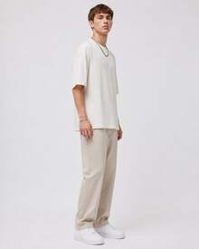 Nike Jordan Flight Essentials Oversize AIR Pullover Solid Color Comfortable Short-Sleeve T-Shirt For Men - 米白色 - 查看 5