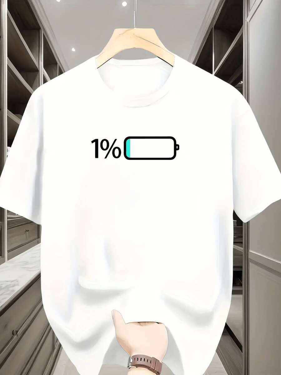Local - DE/IT/FR//PL Dispatch Unisex Battery Teeänner-Shirtänner Kleidung - Short Sleeve Round Neck, Casual Top, Essentials Short, Holiday - A - Voir 1