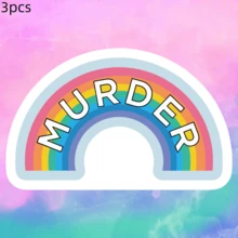 Rainbow , With A Touch Of Black Humor And Rebellious Vibe, Waterproof Vinyl Stickers - Durable Smooth Surface, Self-Adhesive Bumper Stickers, Suitable For Cars, Windows, Laptops, Trucks, Water Bottles - Multi-Functional Durable Design, Car Stickers - Vinyl - View 11
