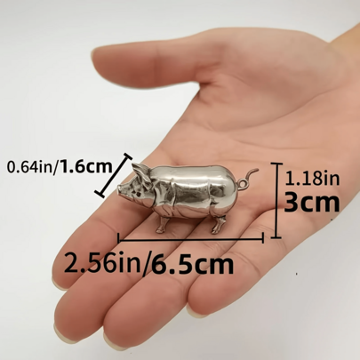 Vintage Style Mini Pig Tape Measure, Retro Metal Soft Tape Measure, Suitable For Sewing And Crafts, Cute Sewing Tape Measure Measuring Tool