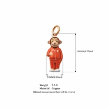 1pc DIY Colorful Summer Oil Drop Cute Animal & Plant Pendant Necklace, Fashion Pastoral Style, Dopamine Style Fashion Necklace, Stainless Steel Vacuum Plated 18k Gold, Displaying Women's Fashion Charm Item, Pendant For Jewelry Making, High-End Jewelry, Stainless Steel Accessory - Multicolor - View 13