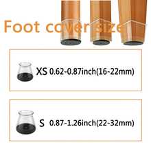 8/16/24 Piece Chair Leg Cover, Circular Transparent Black Chair Leg Protector - Reduces Noise, Transparent Furniture Cushion, Fashionable, Used For Home Decoration, Anti Slip Hardwood Floor Furniture Cushion, Effectively Reduces Floor Scratches - Multicolor - View 4