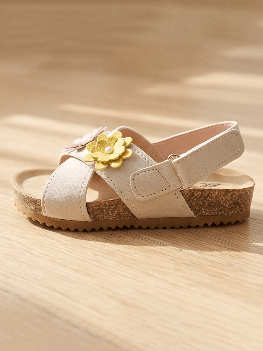2026 Peach Fashion Girls Sandals - 3D Layered Floral Decor Princess Shoes - Suitable For Daily And Other Occasions!