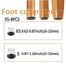8/16/24 Piece Chair Leg Cover, Circular Transparent Black Chair Leg Protector - Reduces Noise, Transparent Furniture Cushion, Fashionable, Used For Home Decoration, Anti Slip Hardwood Floor Furniture Cushion, Effectively Reduces Floor Scratches - Multicolor - View 11