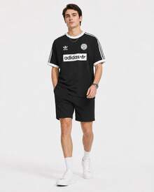 Adidas Originals Classic Sports Collection Loose Crew Neck Pullover Short Sleeve T-Shirt For Men - Black - View 10
