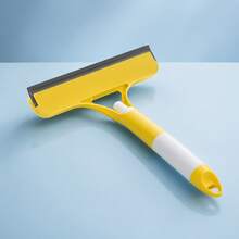 1/2-Piece 3-In-1 Window Cleaner With Integrated Sprayer, Silicone Squeegee And Absorbent Sponge, Cleans Windows, Mirrors And Shower Screens Without Water Marks, Available In White, Blue And Yellow, Multifunctional Household Cleaning Tool - Yellow - View 1