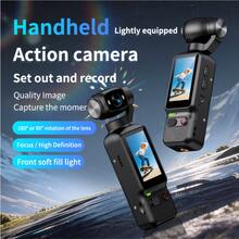 4K HD Video Recording Pocket Camera - 1800mAh Battery, 180° Rotating 1.9-Inch Screen, Webcam, USB-C Charging Port, 32G Memory Card, Mini Audio-Video Compact Camera, Outdoor Sports Camera, Suitable For Outdoor Sports, Cycling, Travel And Other Scenes - View 4