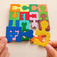 Montessori Wooden Shape Matching Puzzle, Color Sorting & Spatial Thinking Block Game, Educational Learning Toy For Kids - Multicolor - View 6